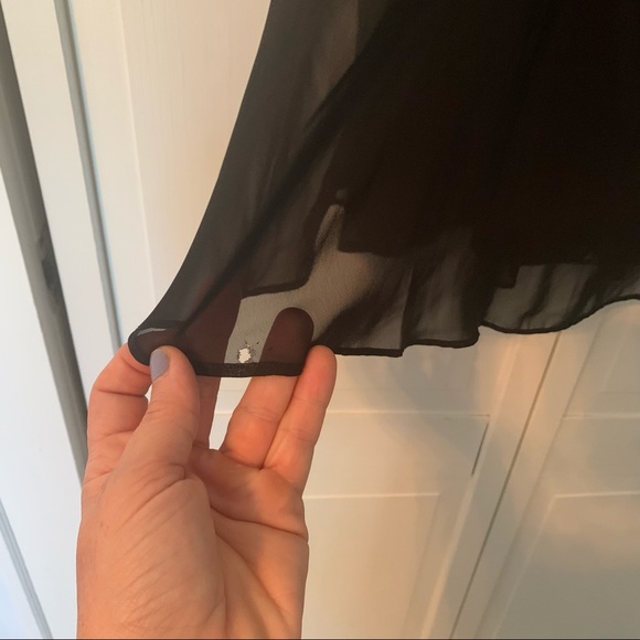 Lush Black Chiffon Dress- Medium - Picture 5 of 9